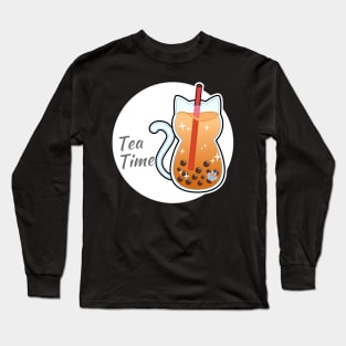 Boba Lover Kitty Glass Long Sleeve T-Shirt